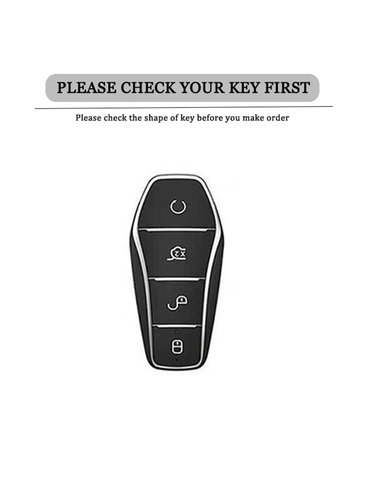 Zinklegierung Autoschlüsselhülle für BYD Song Plus Pro Seal U DM I Dolphin Mini Atto 3 EV Schutzhülle Autozubehör – Detail 1