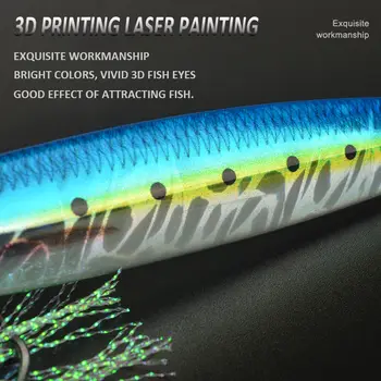 3D金屬路亞 60克 80克 100克 120克 150克 200克 海洋仿生魚鐵板餌 搖擺餌 釣魚路亞 人工海釣船釣 6 最佳銷售 200克魚鉤 - №2
