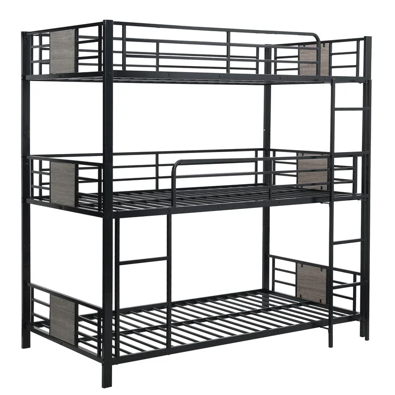 

School steel bunk bed dormitory modern student iron triple bunk bed three layer bunk metal bed frame