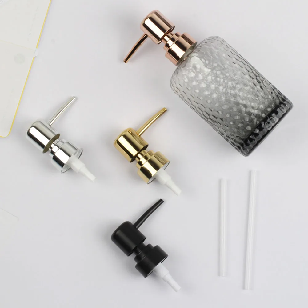 หัวปั๊มเอบีเอสหัวกลม28เกลียวปั๊มโลชั่นบ้านขวดหัวบีบแบบ DIY ด้วยมือพร้อมหลอด