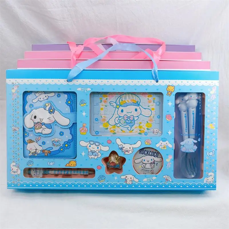 

Sanrio Gift Box Hellokitty Mymelody Japanese Student Kawaii Tableware Notebook Combination Gift Box Children's Holiday Gift