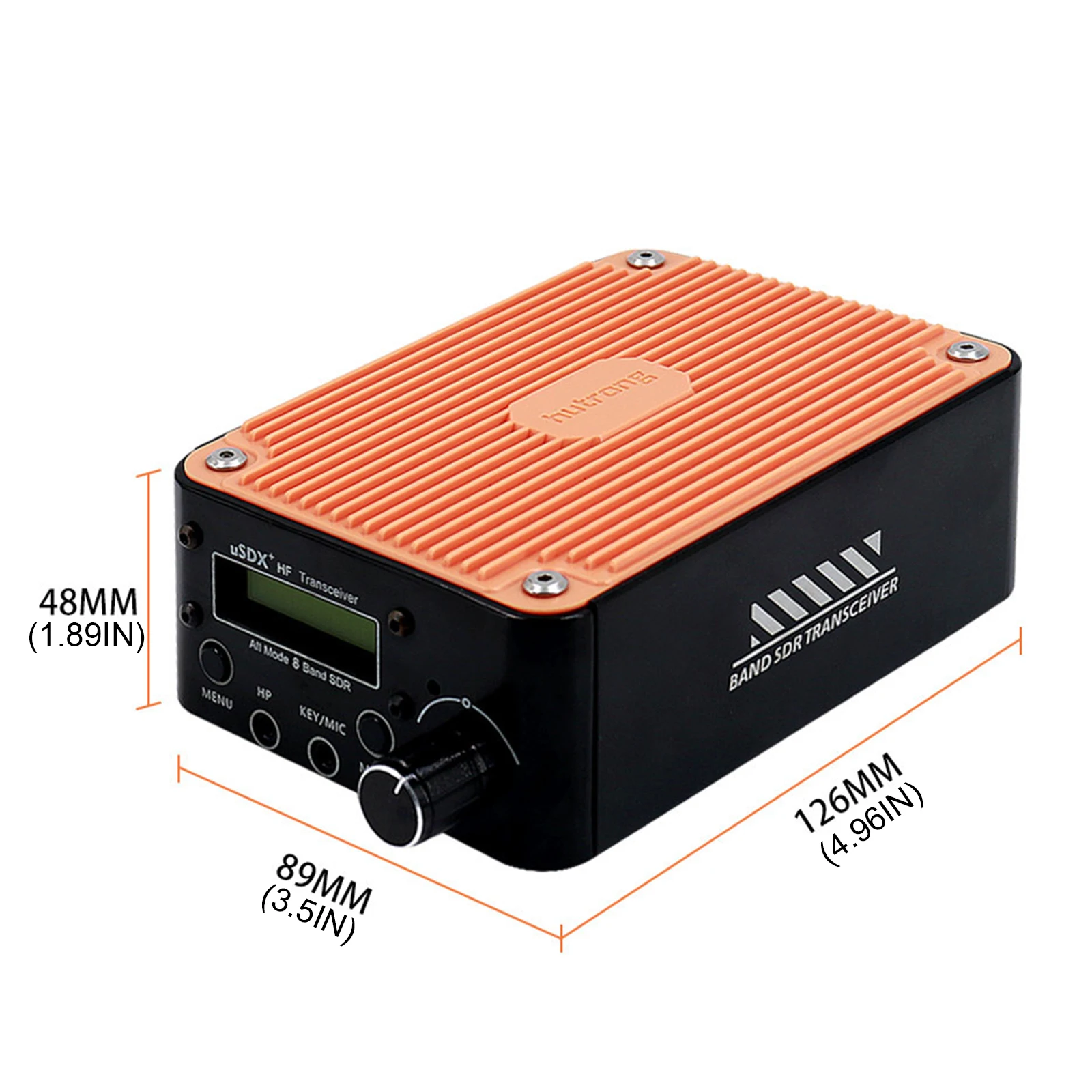 جهاز إرسال واستقبال كامل الوضع USDX+ Plus V2 8-Band مع مكبر صوت بشاشة LCD SSB QRP جهاز إرسال واستقبال HF لـ SDR SSB QRP