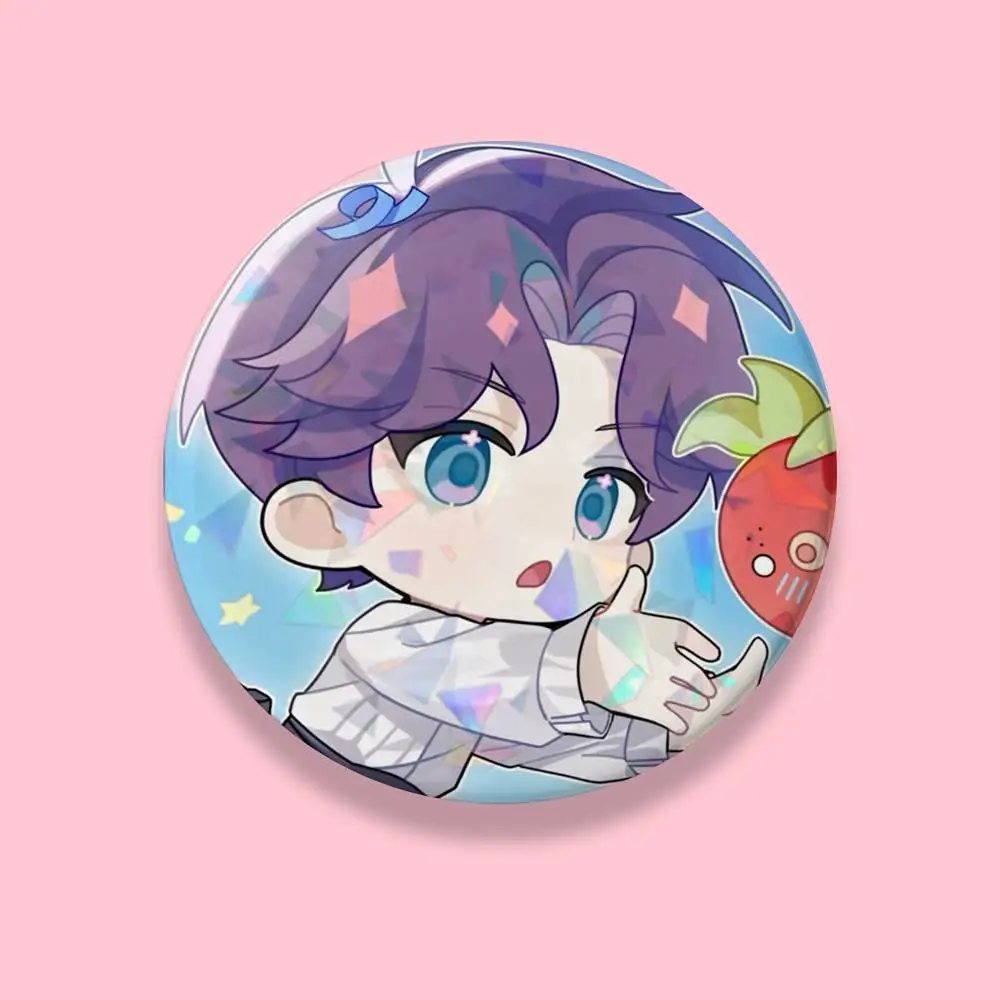 Love And Deepspace Tinplate Coin Badges Personalized Handmade Round Brooches Photo Text Graphic Pins Accessory Gift for Friend