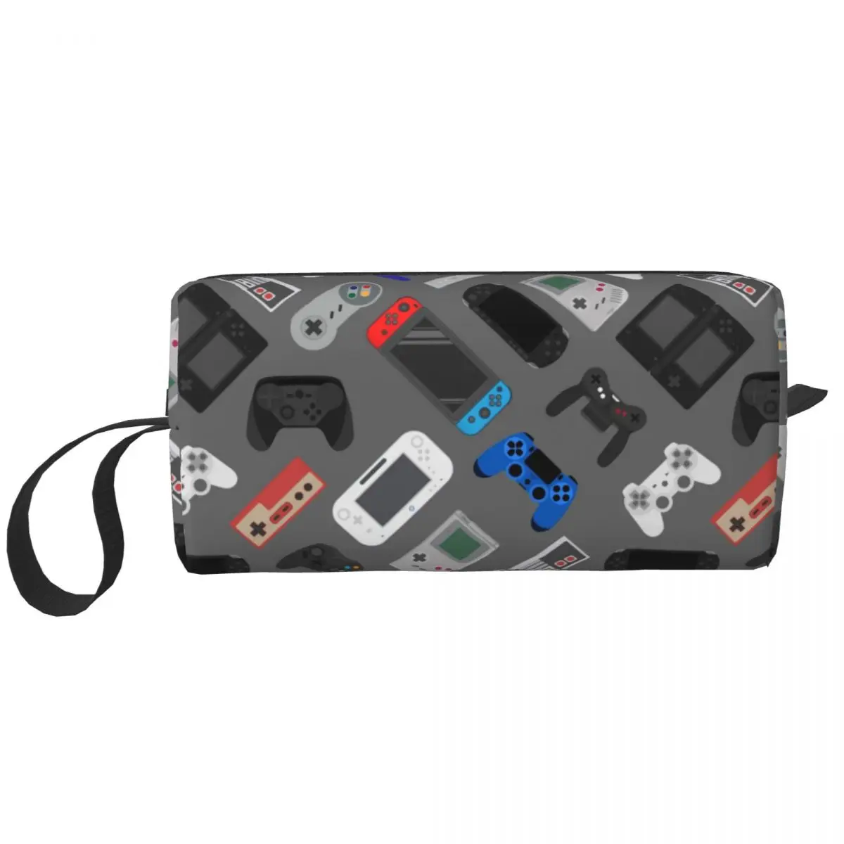 Tas Makeup pengontrol Gamer Video Game, tas kosmetik perlengkapan mandi konsol Game trendi untuk penyimpanan dompet