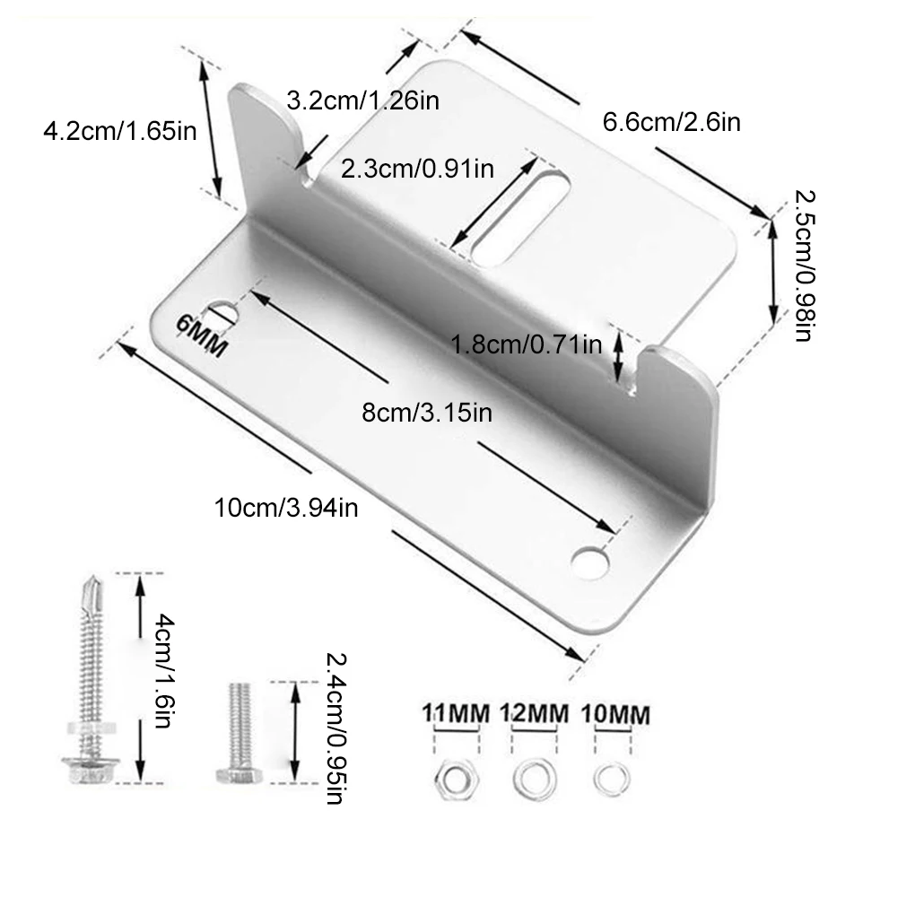 4 шт. алюминиевые панели прицепа, монтажный комплект для солнечной панели для внесения без сети, стены и другие 8 шт.