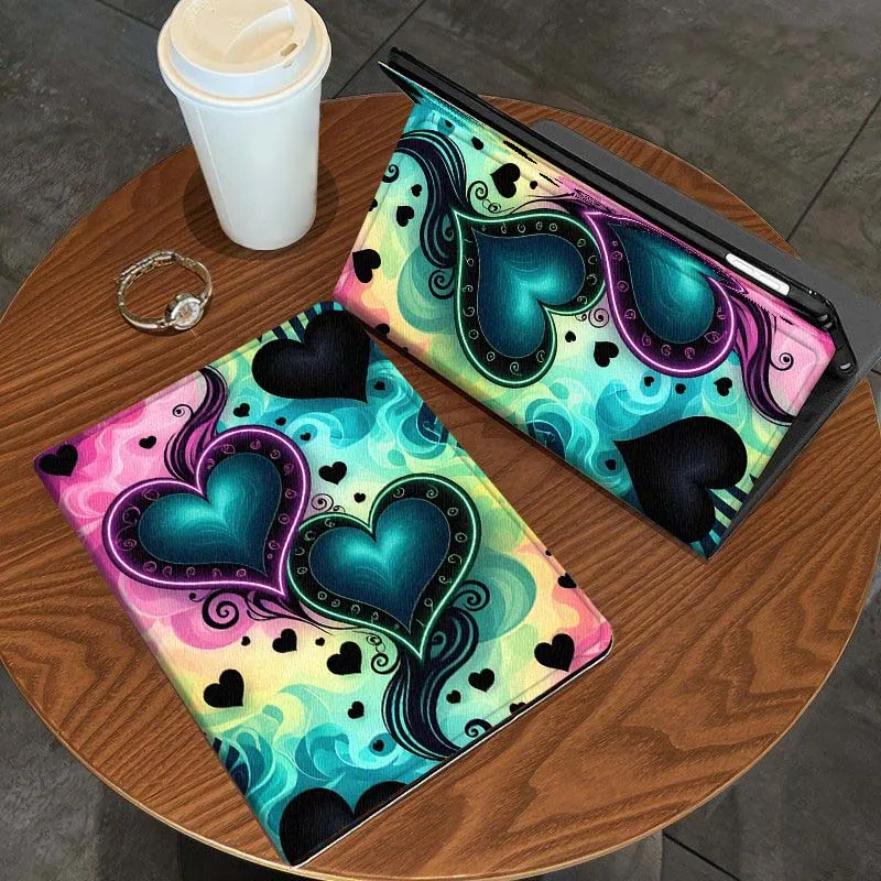 

Creative Love Chic Pattern For Samsung Galaxy Tab S11 A11 A9 A8 S6 A 10.1 A7 10.4 Plus 2025 2023 Tablet Case Gift