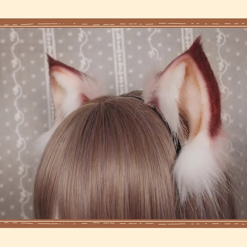 Halloween Hand-made Maine Cat's Ears Original Imitation Animal Ear Cat Ear Hair Clip Kc Handmade Lolita Accessories Headdress