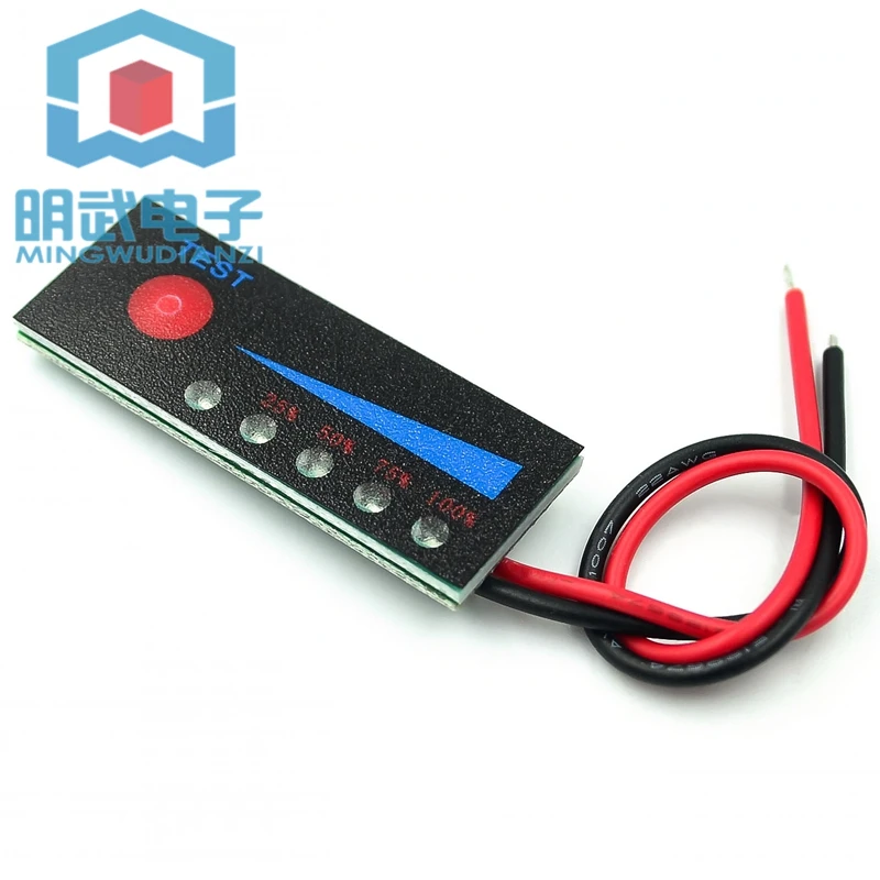 3.7V 2S/3S/4S Lithium Battery Pack Power Indicator 12V1 Car Battery Indicator Board anti-reverse Connection