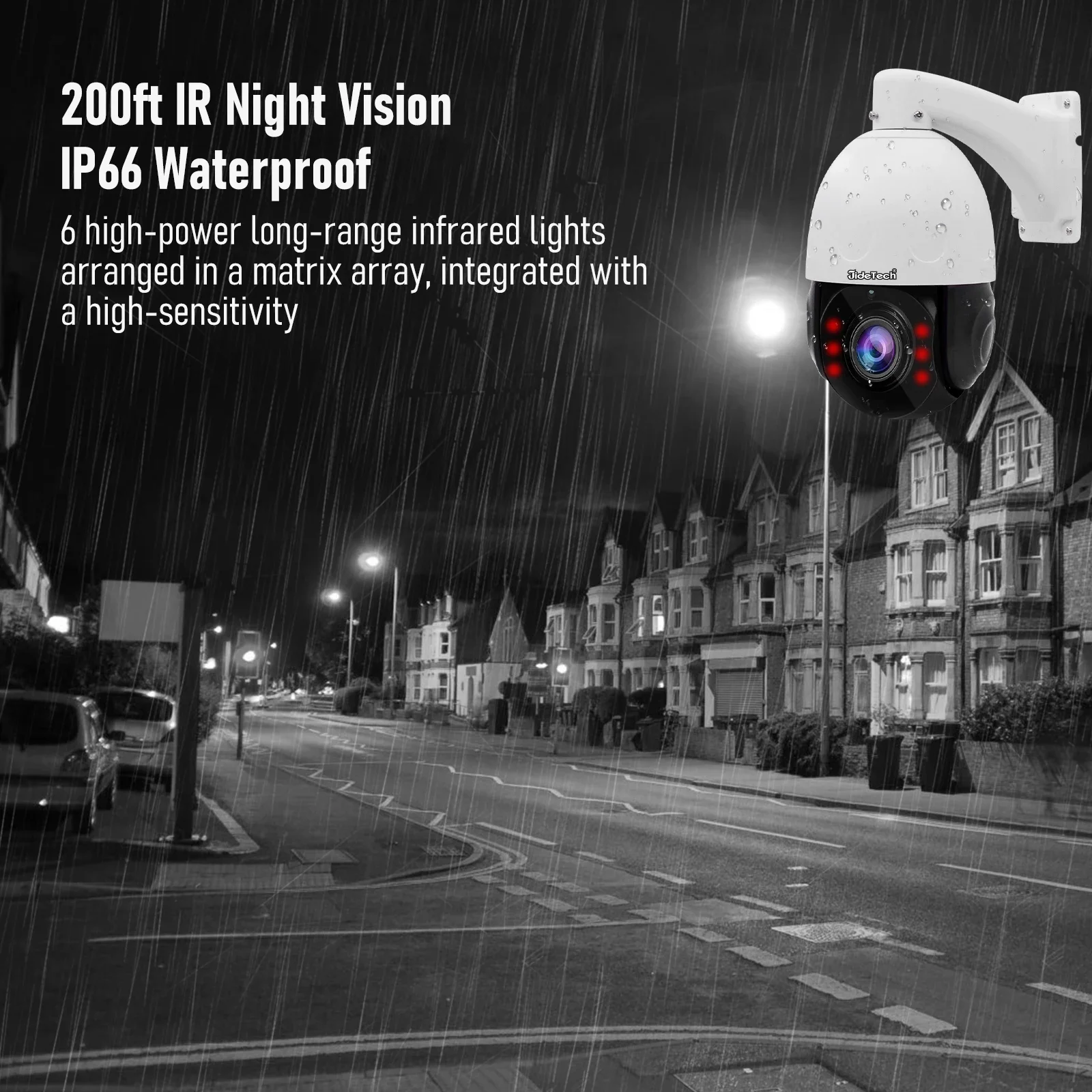 JideTech Network Camera 20X Optical Zoom 5MP PoE PTZ Camera for Outdoor IP Security Camera