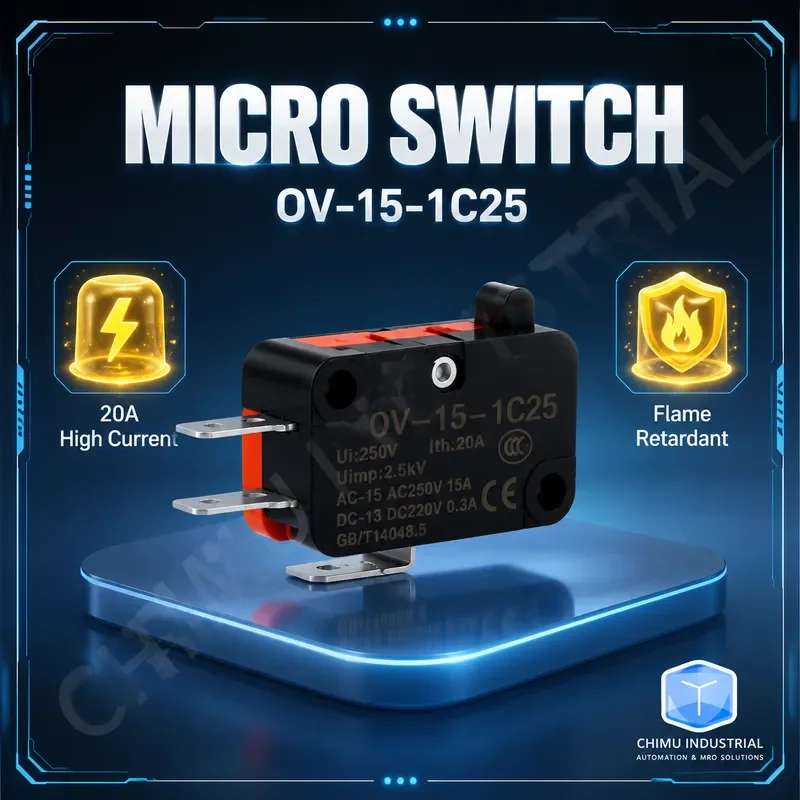 【CHIMU INDUSTRIAL】 for OV-15 151 152 153 155 156-1C25 Switch Silver Contact Auto Reset NPN PNP DC AC