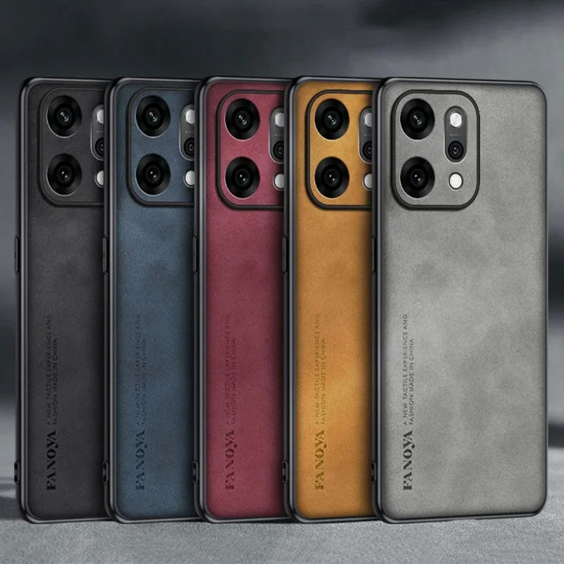 EUCAGR Für OPPO Reno 15Pro Reno14 Pro 14F PU Leder Telefon Fall Für OPPO Reno14 Pro 5G Zurück Abdeckung matte Silikon Vollen Schutz