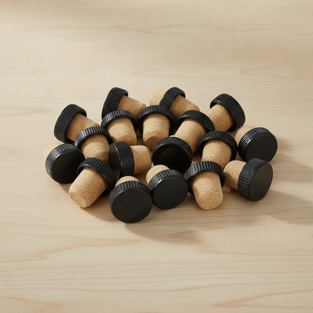 10PCS Practical T-Shape Wine Bottle Cork Vertical Anti-slip Groove Reusable Bottle Plug Sealing Wine Bottle Stopper Preserving view 3
