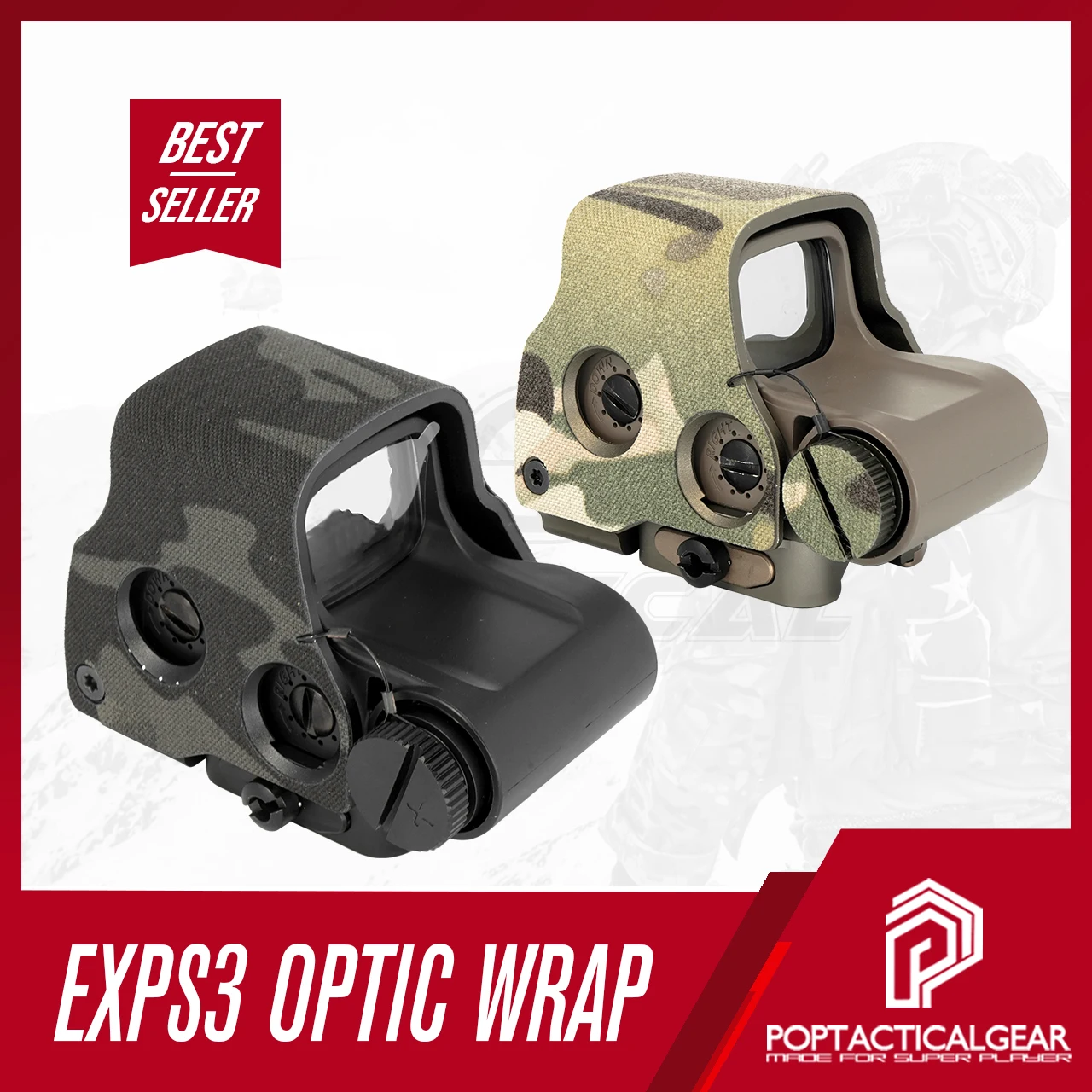 Tactical OPTIC Wrap Fabric Protective Sticker Scope Skin For Holy Warrior S1 Or Evolution Gear 558 And Original EXPS3 Skin