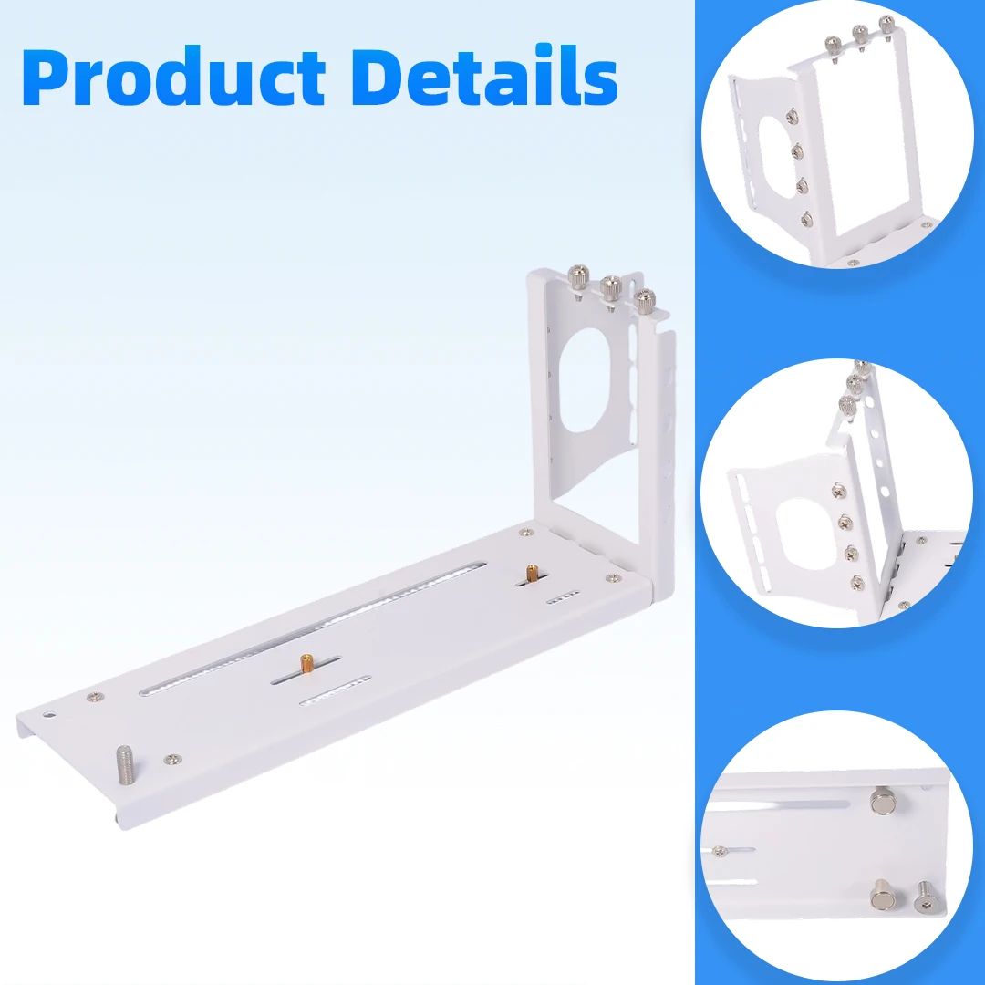 Black / White Three Adjustable Positions Vertical GPU Support Bracket, Metal Graphics Card Holder for External Mounting 3 Gears