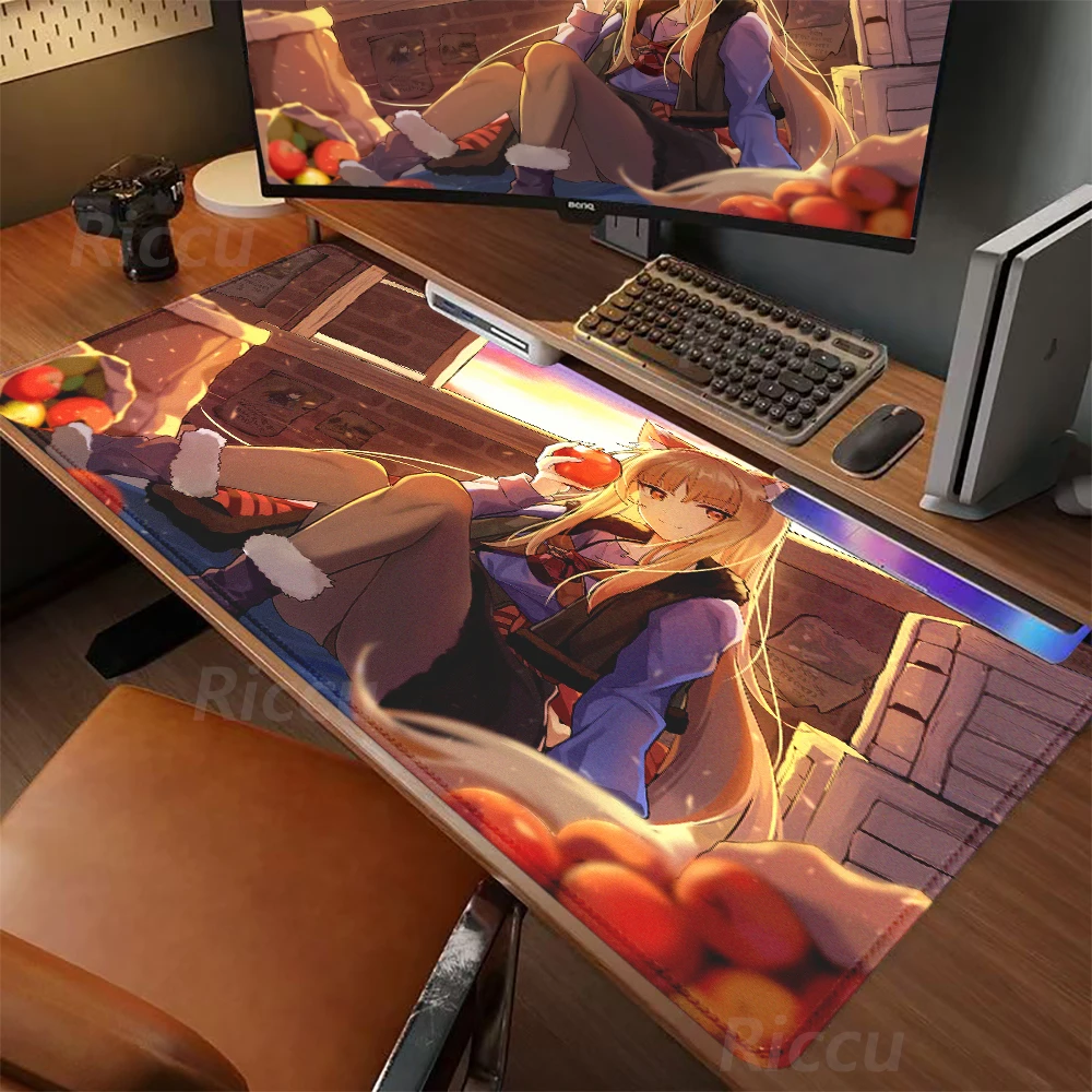 

Hot selling item Spice and Wolf Anime Rubber Mouse Pad Desktop Gaming Creative Desk Keyboard Personalized HD printing Mouse Pad