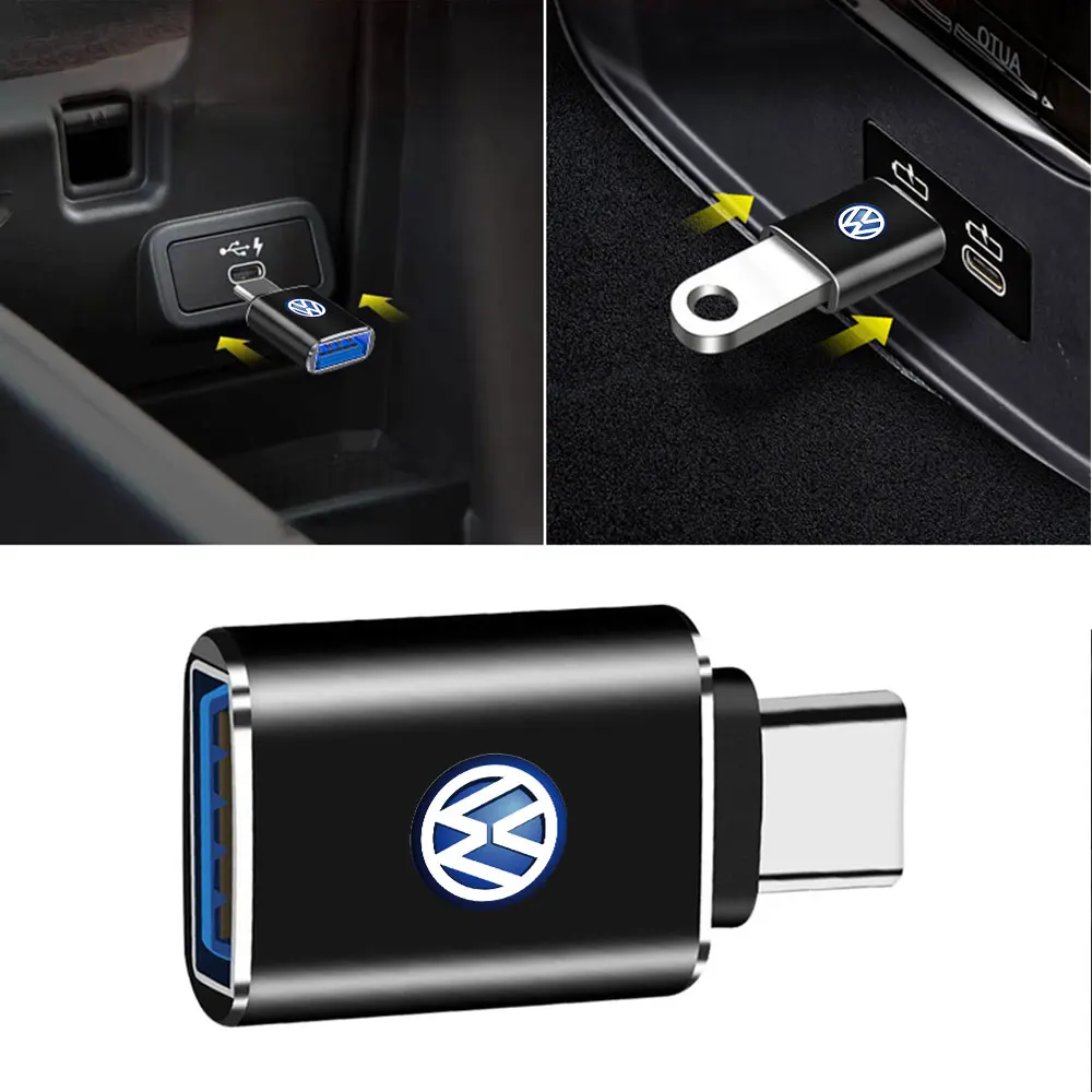 1pcs USB Data Transfer Adapter Converter Car Macbook Laptops Card Reader For Volkswagen VW Rline Caddy Beetle CC Tiguan Golf 4 5