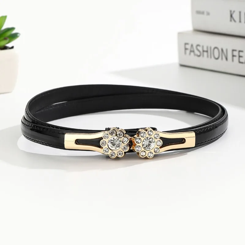 Ladies' Waist Belt, Buckle, Flower Diamond, Fine Suit Belt, Skirt, Sweater, Coat, Waist Cinching, Light Luxury Waist Chain