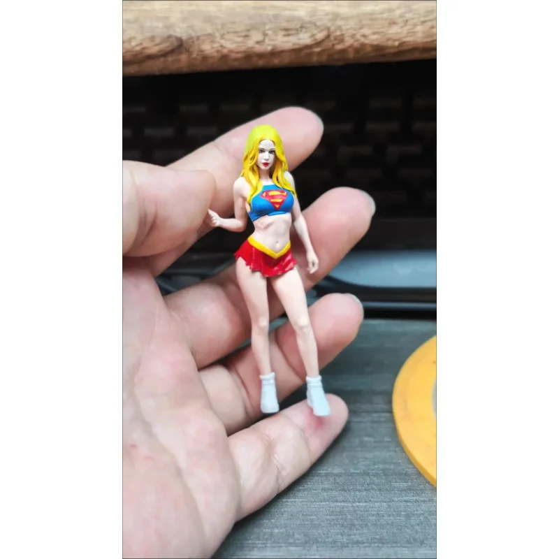 Sexy beauty, beautiful superwoman, resin white model 3D figure