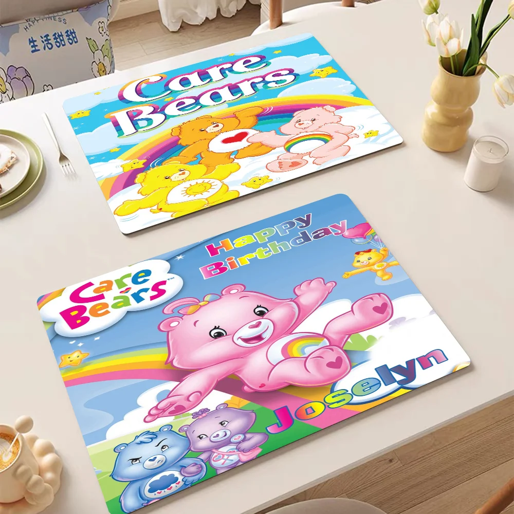 

Cartoon-C-Care-Cute-B-Bears Coffee Mat Dish Draining Mat Drying Mat Quick Dry Bathroom Drain Pad Kitchen Faucet Placemat