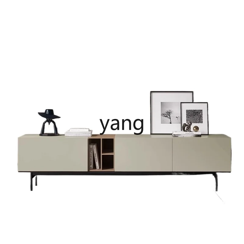 Yjq Minimalist TV Sideboard Cabinet Living Room Paint Bedroom Modern High-Grade Video Cabinet