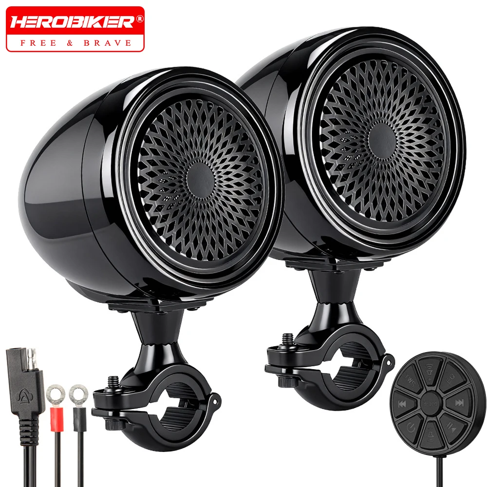 

4-дюймовый мотоциклетный динамик Bluetooth, аудиосистема MP3, высококачественный водонепроницаемый прозрачный динамик с USB, AUX, MP3, усилителем 300 Вт