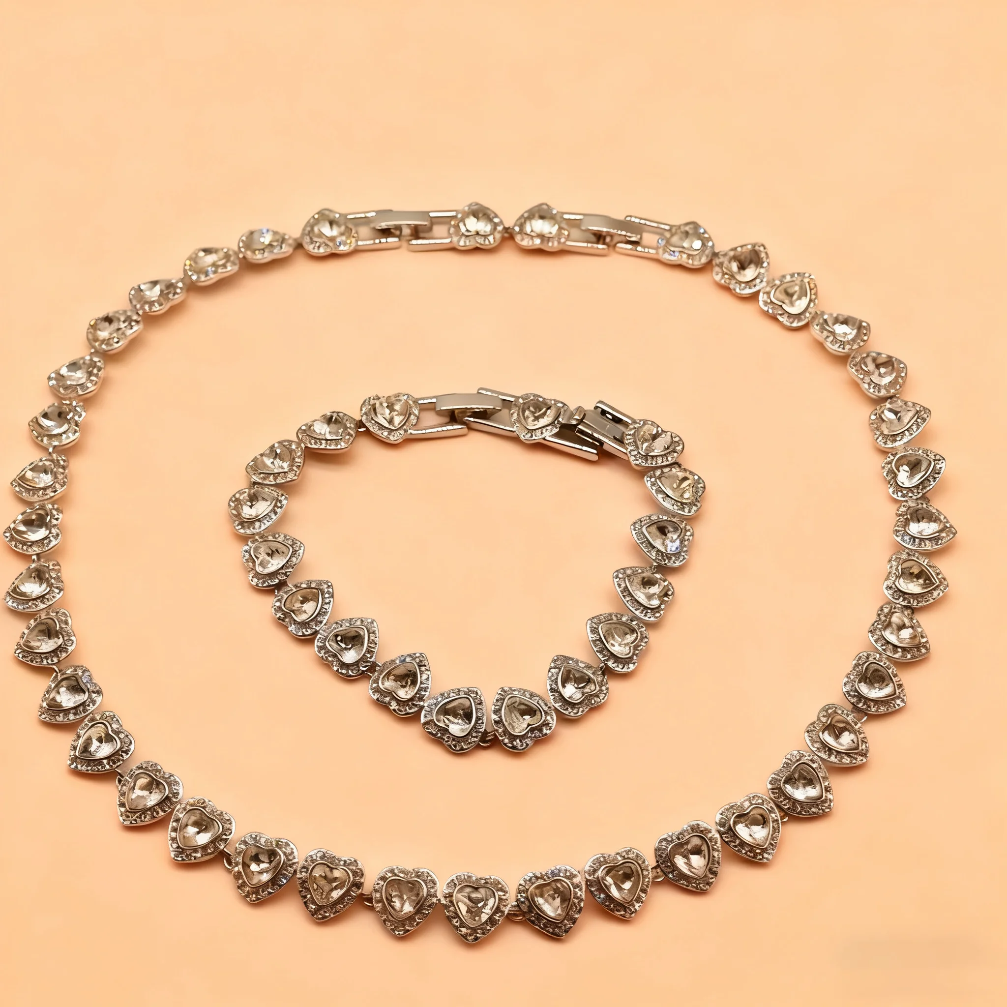 

Ледяной кристалл, блестящий квадратный кристалл 2025, кластерное ожерелье в форме сердца, теннисная цепочка, браслет-цепочка на шею, подходит для подруги