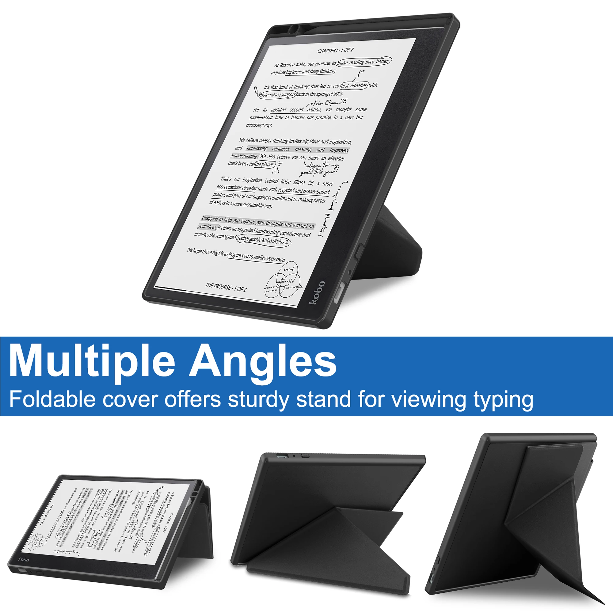 Funda para tableta KOBO Elipsa 2E 2023 Kindle Scribe 2022 kobo Libra Color Shell Funda a prueba de golpes Funda elegante