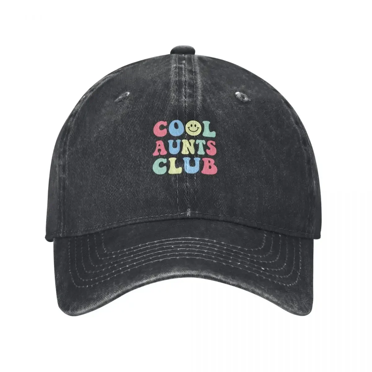 Cool Aunt Club Funny Smile Colorful Cool Aunt Club Aunties Baseball Cap Sports Cap Vintage Baseball For Men Women's