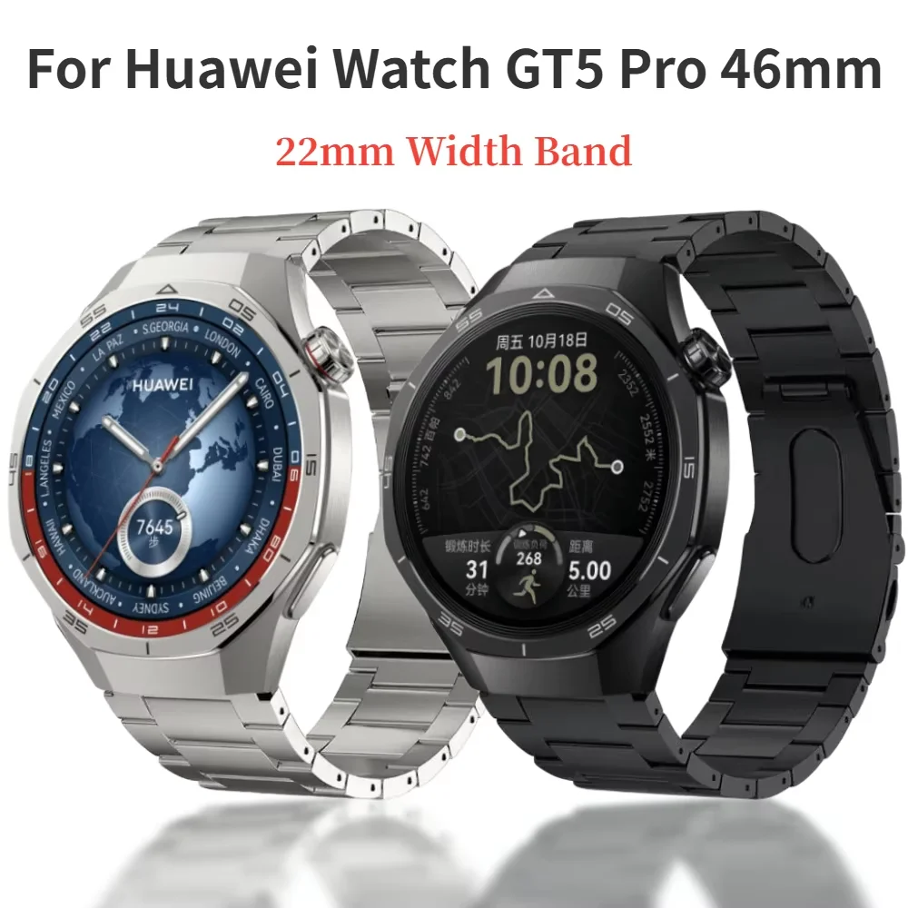 

22mm titanium alloy strap For Huawei watch GT5/5 Pro/4/3 Amazfit GTR 4 High end lightweight wristband For Gear S3 Frontier Belt