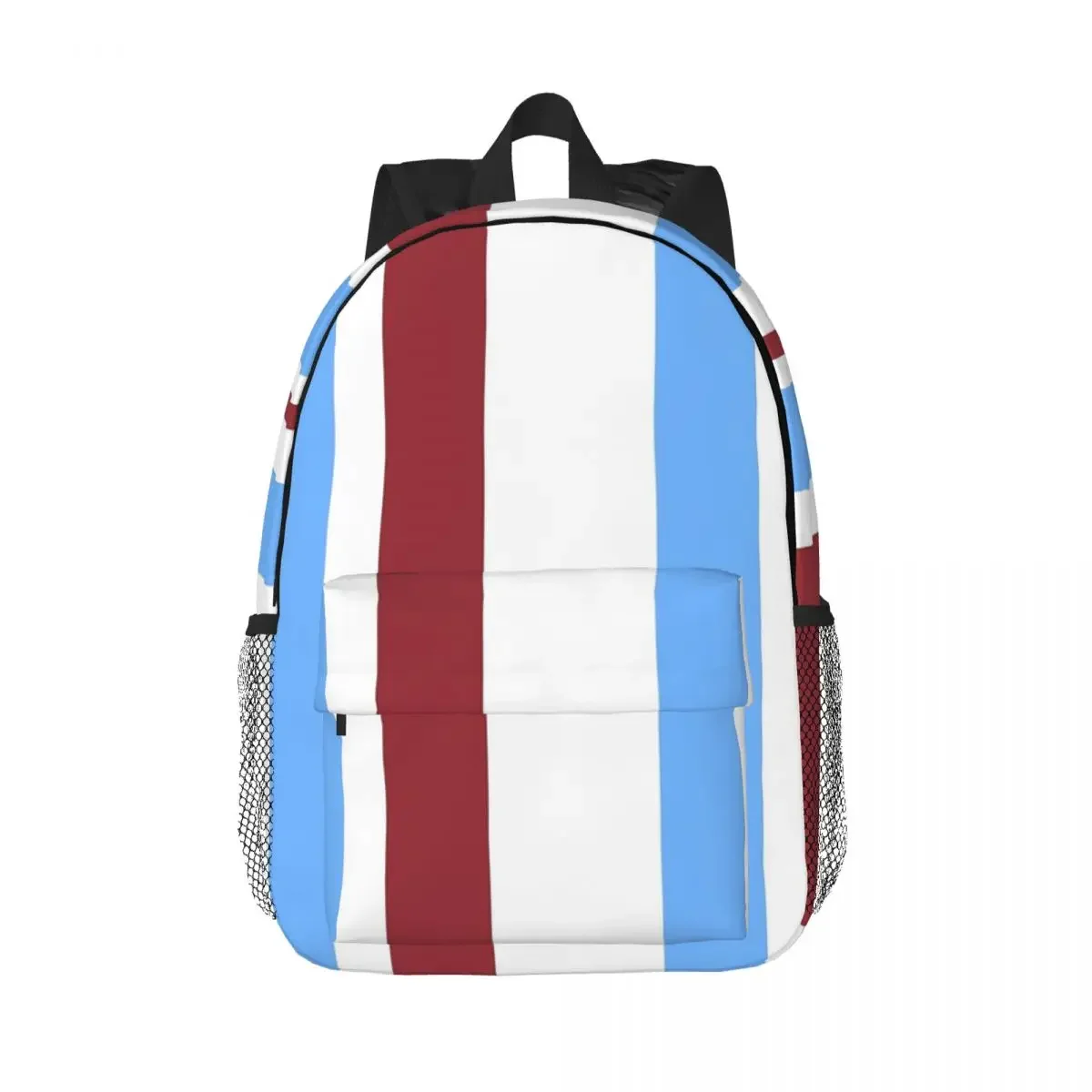 Crystal Palace Retro Mochilas, Branco Azul Claret Listrado Cartoon Bookbag, Mochilas Escolares, Mochila de Viagem, Bolsa de Ombro, Estudantes, 1970