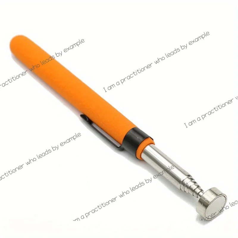 

8 Pound Magnetic Retractable Pickup Orange Suction Iron Rod Portable Multifunctional Extractor Pen Clip Automotive Repair Tools