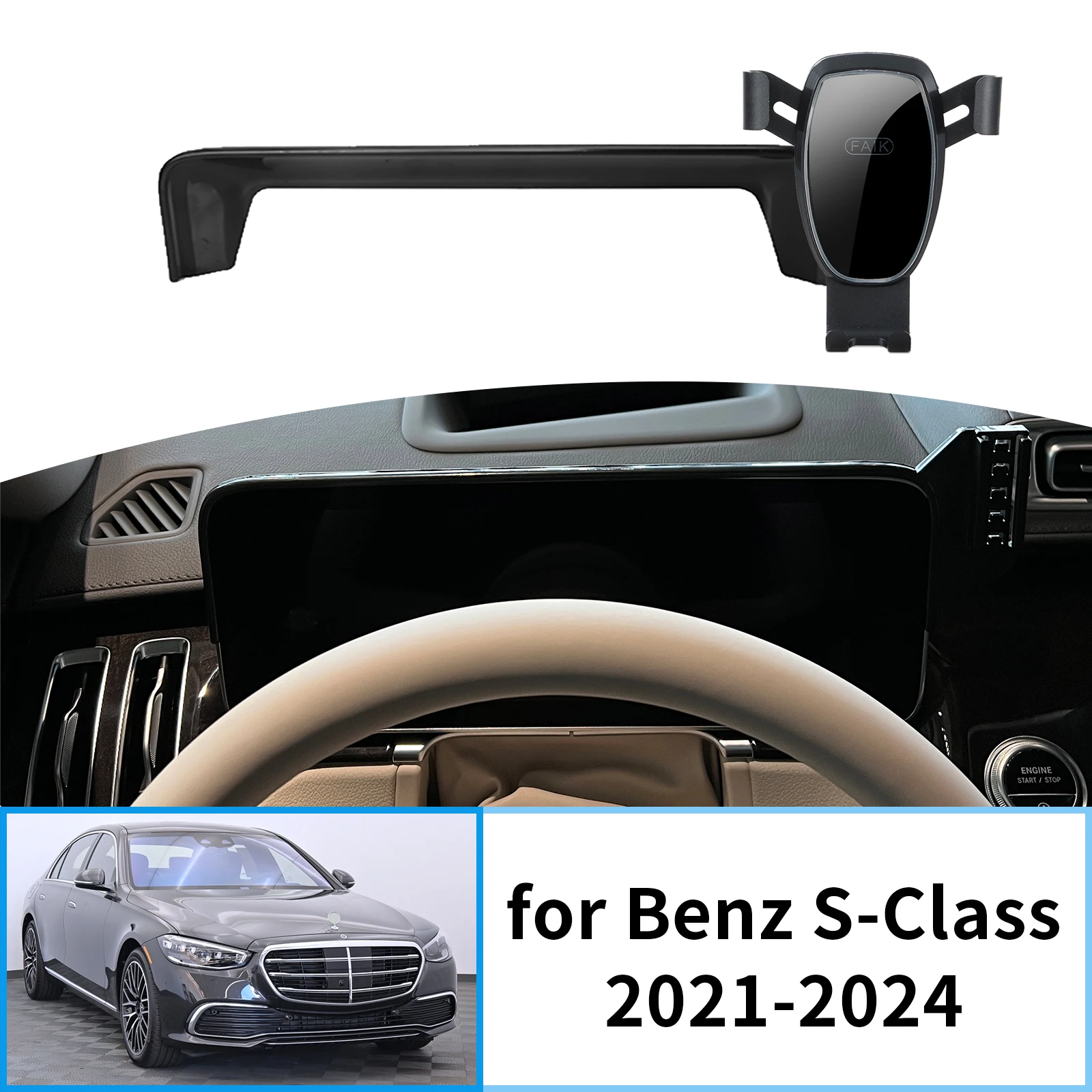 

for Benz S-Class 2021-2024 S CLASS W223 GPS Bracket Navigation Stand Auto Accessories