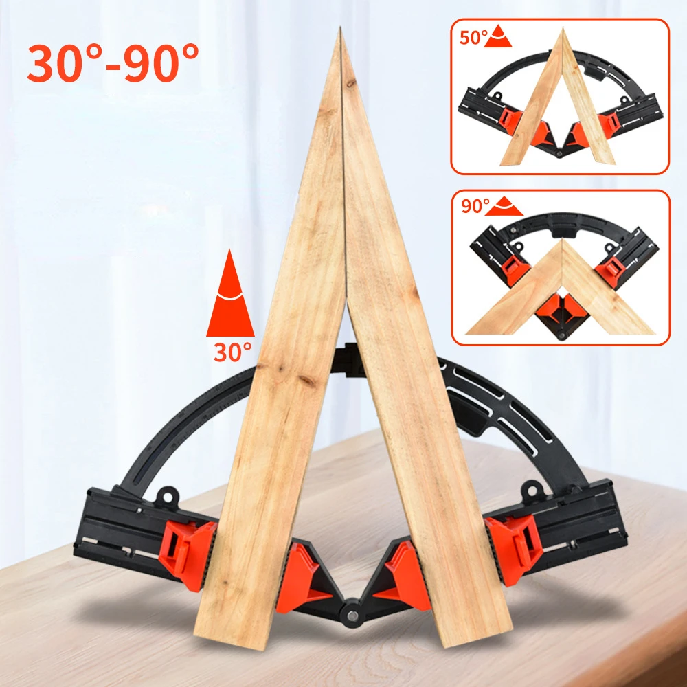 

90° Woodworking Corner Frame Clamp Adjustable Expandable ABS Plastic Picture Framing Woodworking Hand Tool Pipe Clamp