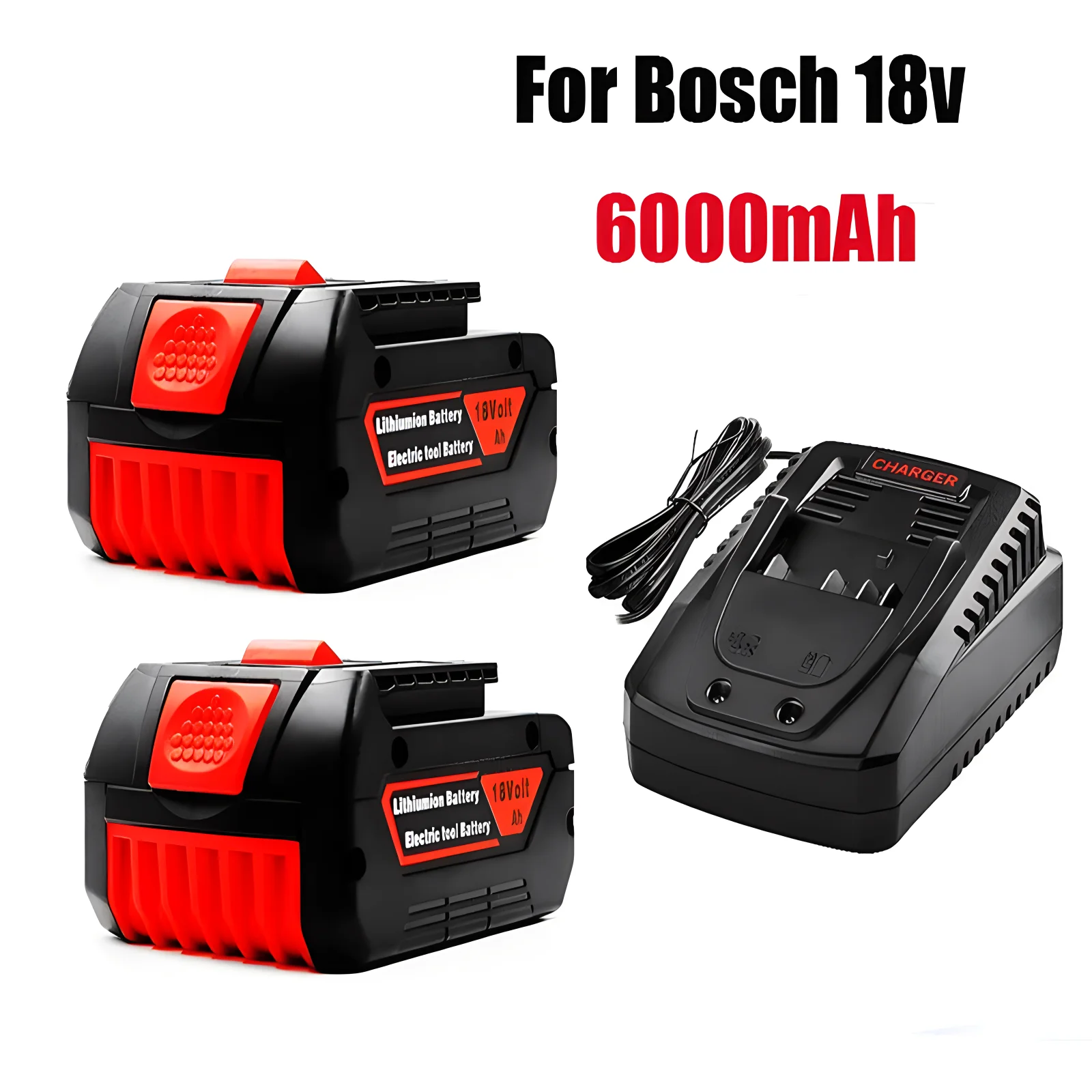 

NEW 6000mAh battery for Bosch 18V battery Rechargeable Power tool Backup 6.0ah Portable Replacement BAT609 BAT619