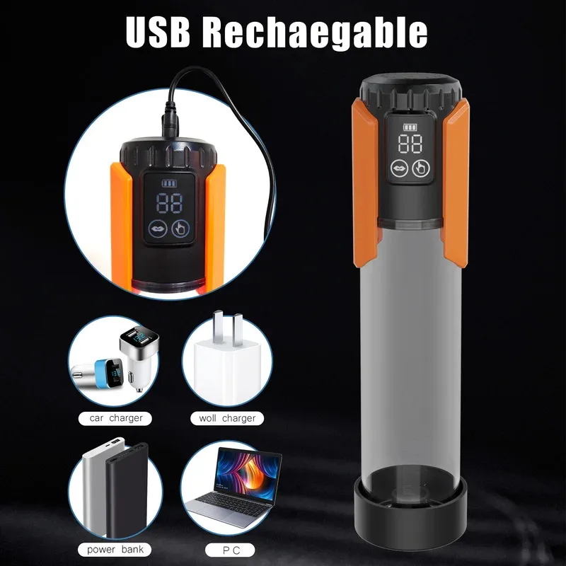 تمديد مضخة ديك الانتصاب المدرب الكهربائية للرجل فراغ التلقائي تكبير القضيب الذكور #5