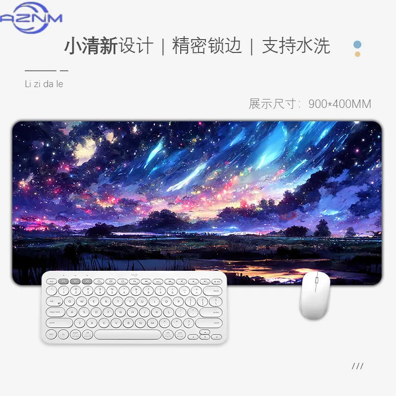 Landscape Mouse Pad Large Female Atmosphere Landscape Series Game Pads Office Non slip Keyboard Mat  Dormitory Desk Pads