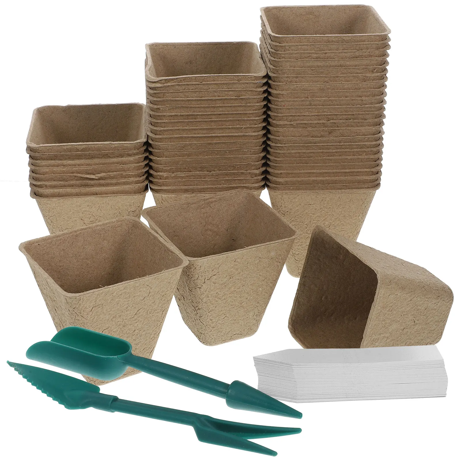

1 set 1 Set Garden Nursery Plants Nursing Gardening Starter Pots Flower Planters Drainage Paper Plant Pots For Indoor Outdoor