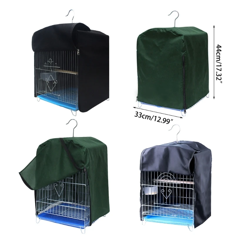 Pet Cage Cover with Zipper Good-Night Blackout Shade for Bird Parrots Critter Cage to Small Animal Privacy & Comfort