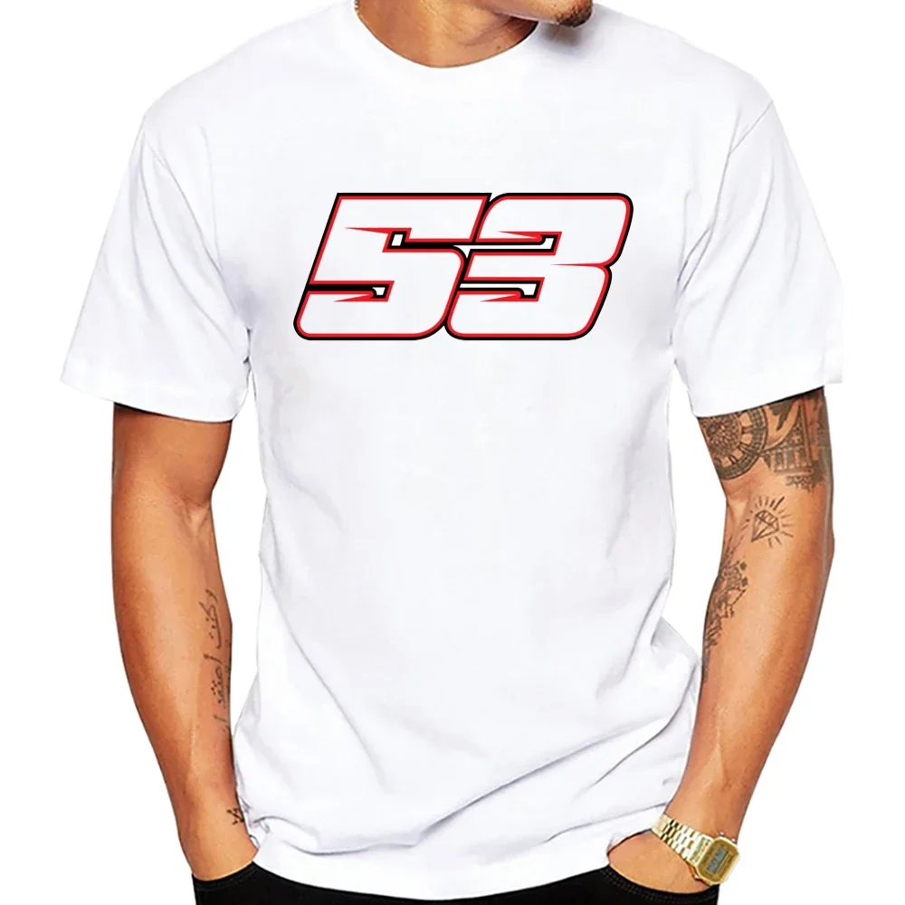 Tito Rabat Number 53 GP Race T-Shirt Men Short Sleeve Adventure Hip Hop Boy Casual White Tops Motorcycle Rider Tees