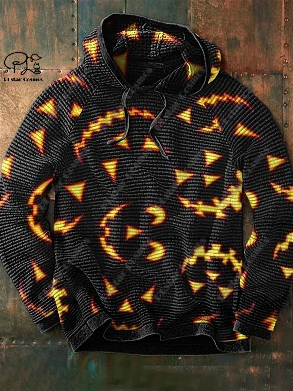 

3D Printed Half & Half Pumpkin Halloween Pattern Casual Sweater Raglan Sleeve Hoodie Women Men Universal Fashion Fun Hoodie 4