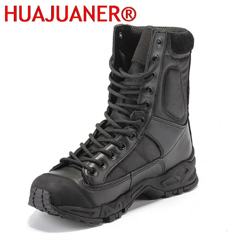 

New Sport Army Men Combat Tactical Boots Outdoor Hiking Desert Leather Ankle Boots Male Combat Shoes Botas Hombre