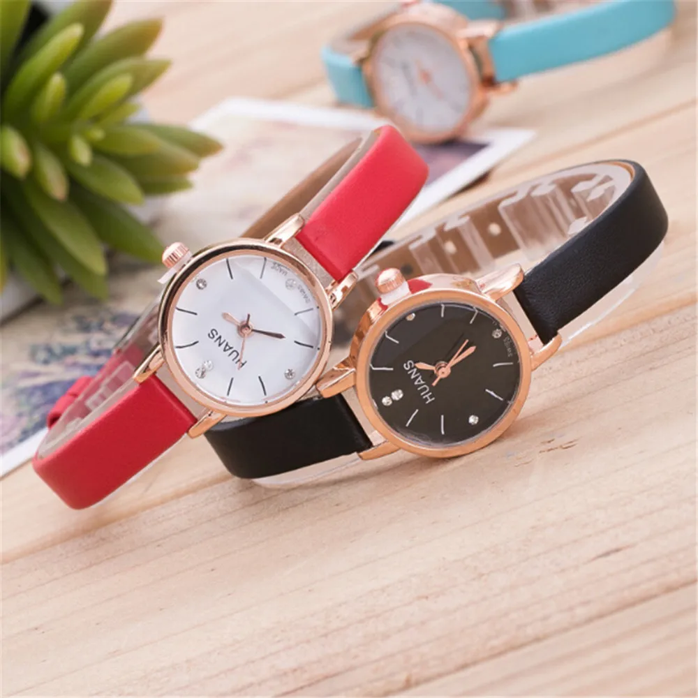 Fashion Watches Ladies Minimalist Fine Leather Strap Watch Vintage Wrist Watches For Woman Travel Souvenir Birthday Gifts