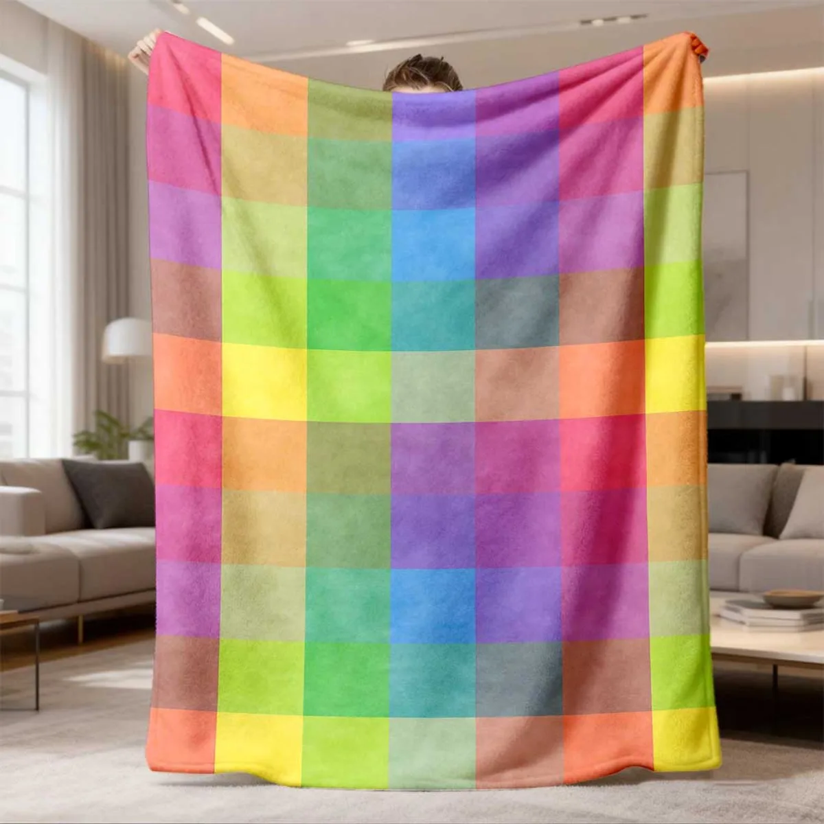 2026 Latest Flannel Blanket 1pc Extra Soft Plush Blanket Pastel Pink, Green, Blue, Yellow, Purple, Black, White, Gray, Beige All