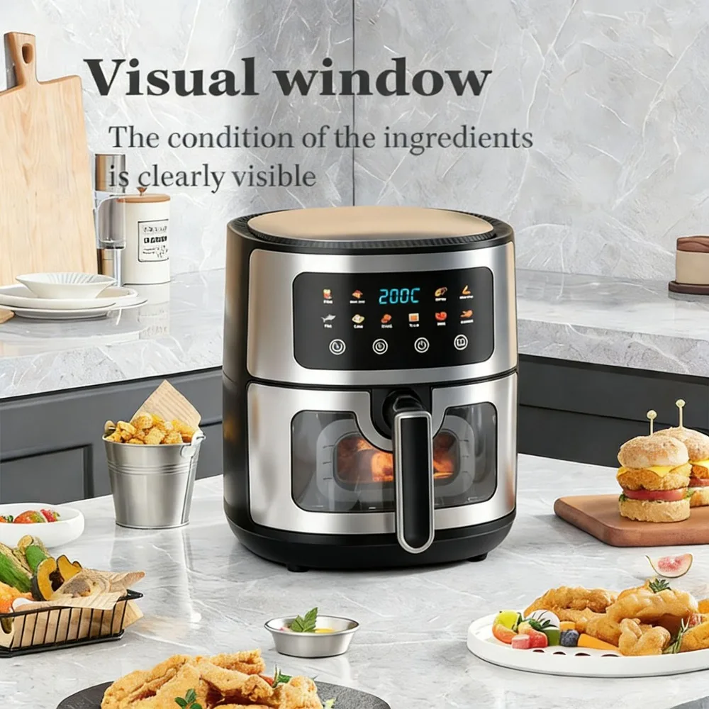 Smart Air Fryer, Household Extra Large Capacity, Oil-Free Automatic Electric French Fries Maker, Multifunctional Oven