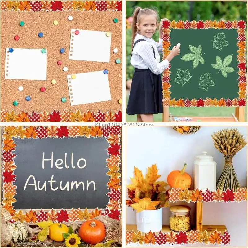 32.8ft Bulletin Board Border Sticker for Bulletin Board Thanksgiving Decoration