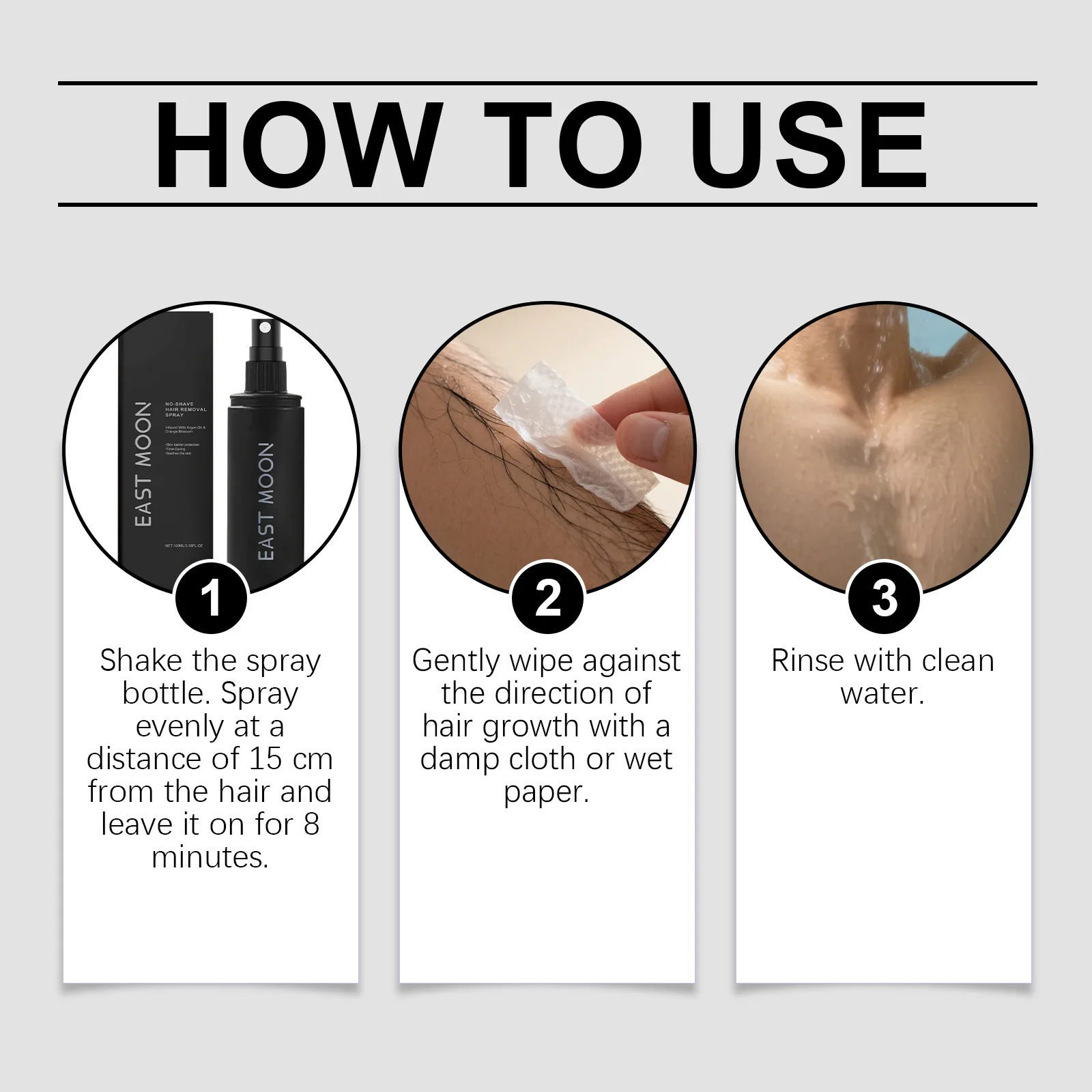 Leste lua óleo de argan remoção do cabelo spray inibidor de crescimento corpo área íntima bom cheiro adulto permanente indolor cabelo remover spray