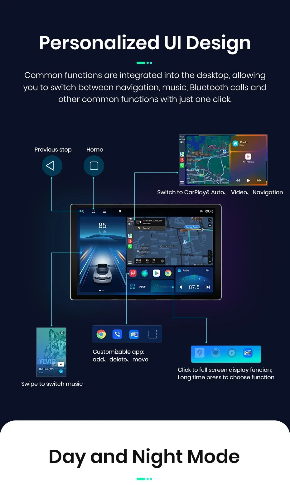 2K QLED Bildschirm Auto Radio Für Renault Clio 4 ZOE 2012-2019 Drahtlose CarPlay Android Auto Multimedia autoradi – Detail 14