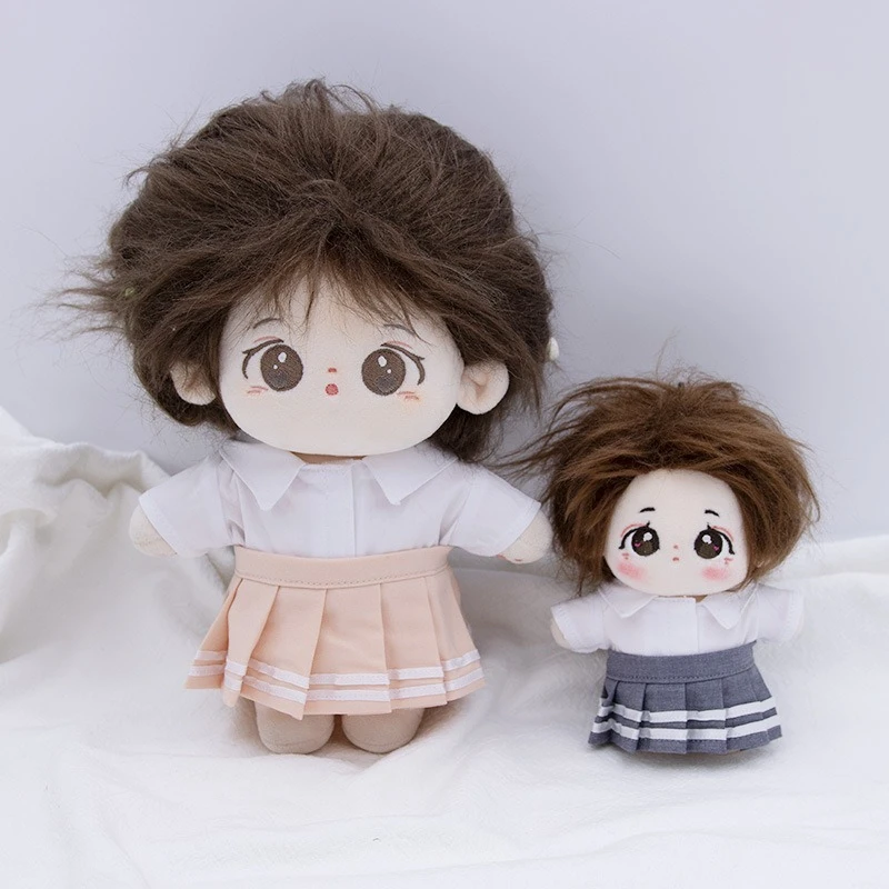 작은 선물 귀여운 주름치마 20cm 면 인형 패셔너블하고 아름다운 Kpop 플러시 인형 의류 고품질 인형 액세서리