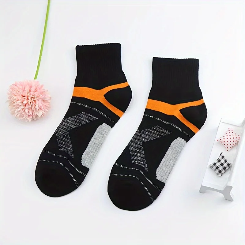 3 Pairs High Quality Men Socks Black Sports Socks Casual Soft Running Four Season Absorb Sweat Breathable Male Sock