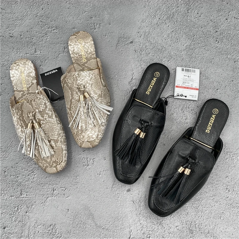 

2025 New Women's Summer Flip-flop Fashion Fringed Muller Shoes for Women